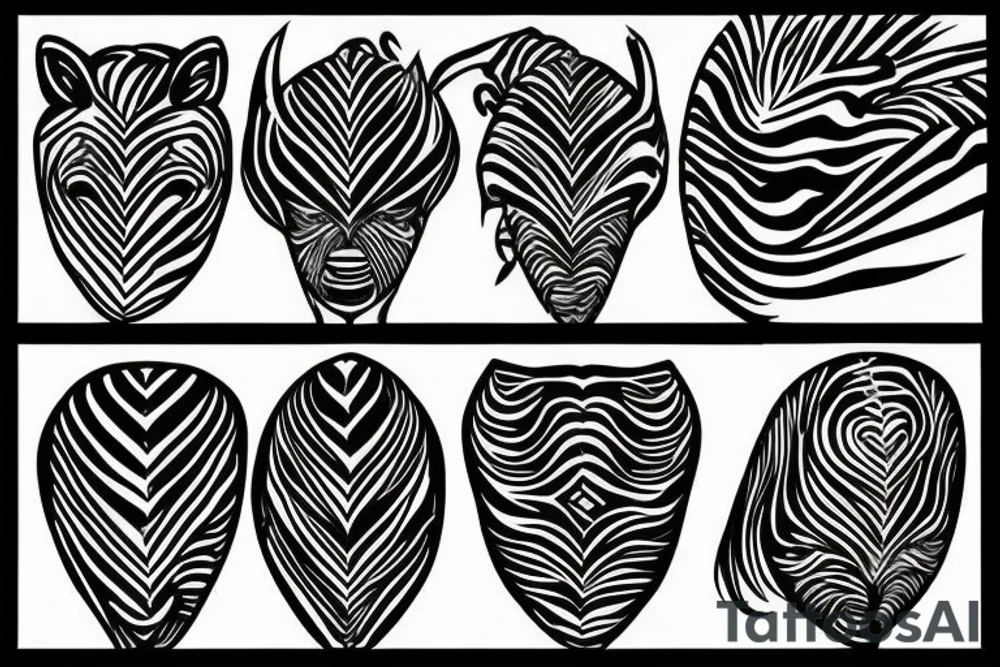 tribal, zebra, hawaii tattoo idea