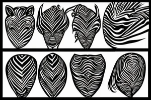 tribal, zebra, hawaii tattoo idea