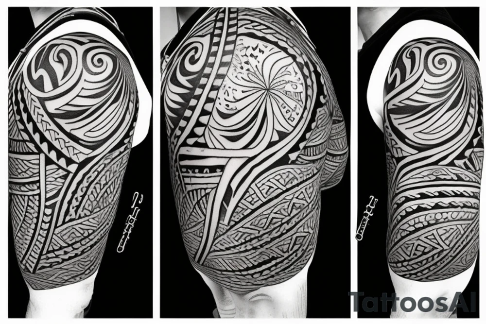 tribal, hawaii, hibiscus tattoo idea