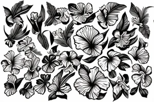 tribal, hawaii, hibiscus tattoo idea