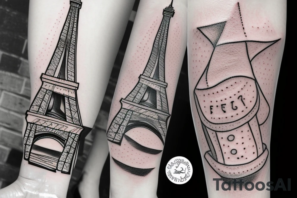 grilled cheese, meatloaf, eiffel tower tattoo idea