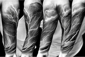 lightning, contrast, angel, clouds tattoo idea