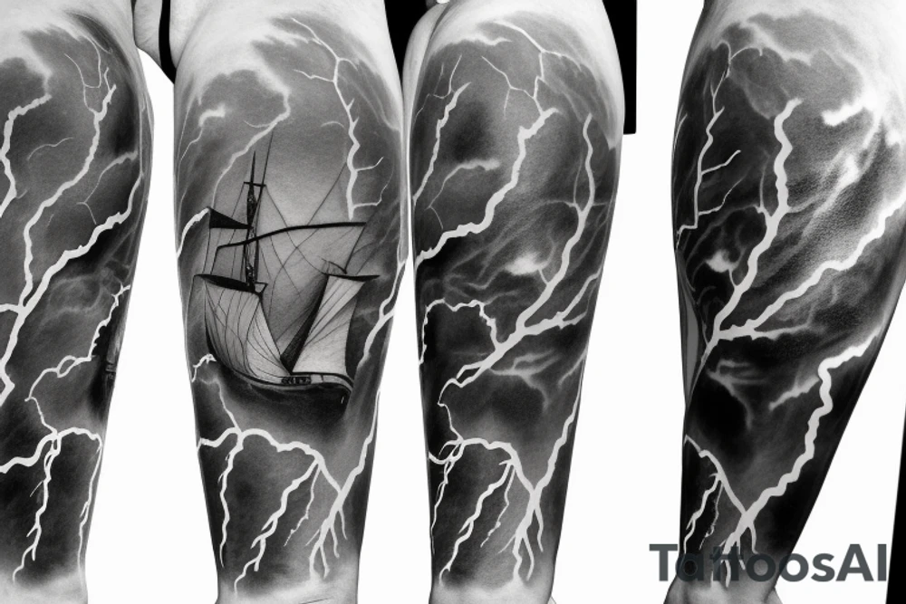 lightning, contrast, angel, clouds tattoo idea