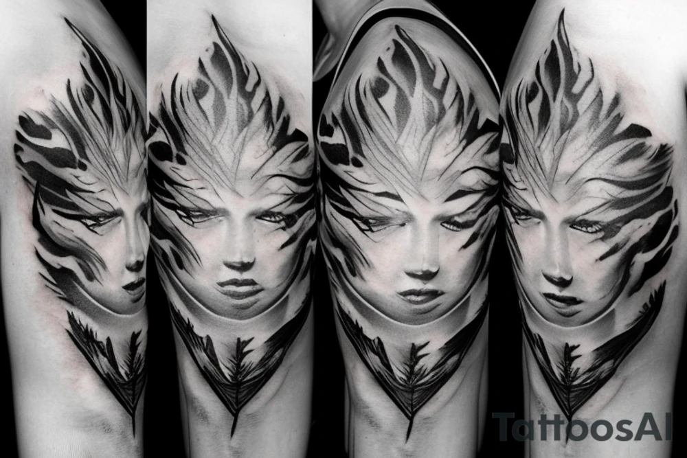 lightning, contrast, clouds tattoo idea