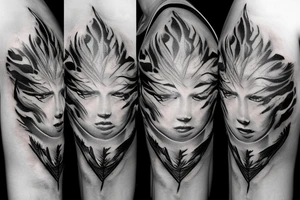 lightning, contrast, clouds tattoo idea