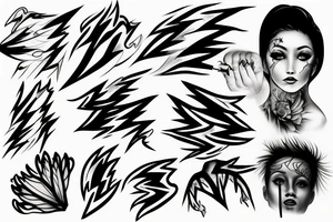 lightning, contrast, clouds tattoo idea