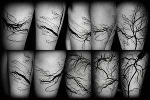 lightning, contrast, clouds tattoo idea