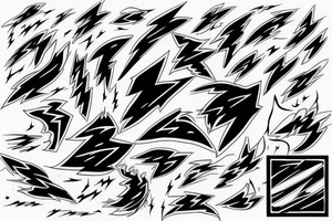 lightning, contrast, clouds tattoo idea