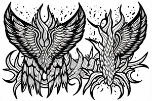 lightning strike, wings tattoo idea