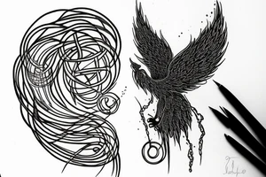 lightning strike, wings, Sisyphus tattoo idea