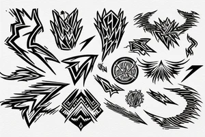 lightning bolt, phoenix, storm, Phoenician tattoo idea