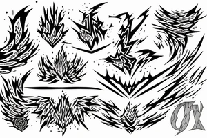 lightning bolt, phoenix, storm, Phoenician tattoo idea