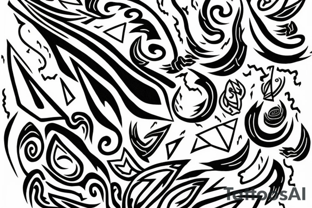 creative, artistic, lightning bolt, hd tattoo idea