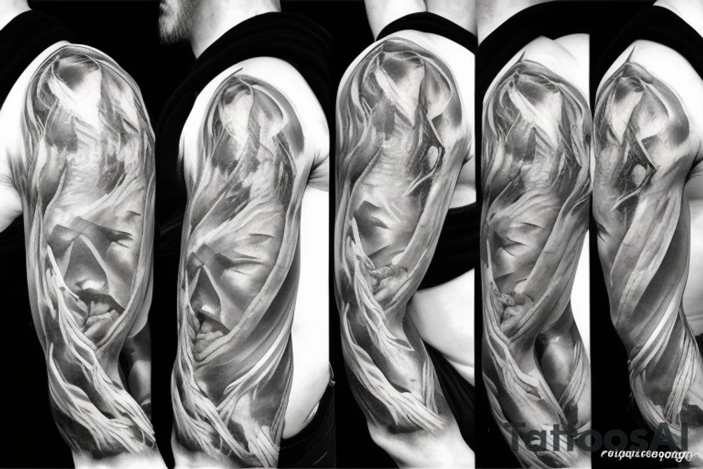 lightning, icarus, creative, success, Michelangelo style, courage, fight, power tattoo idea