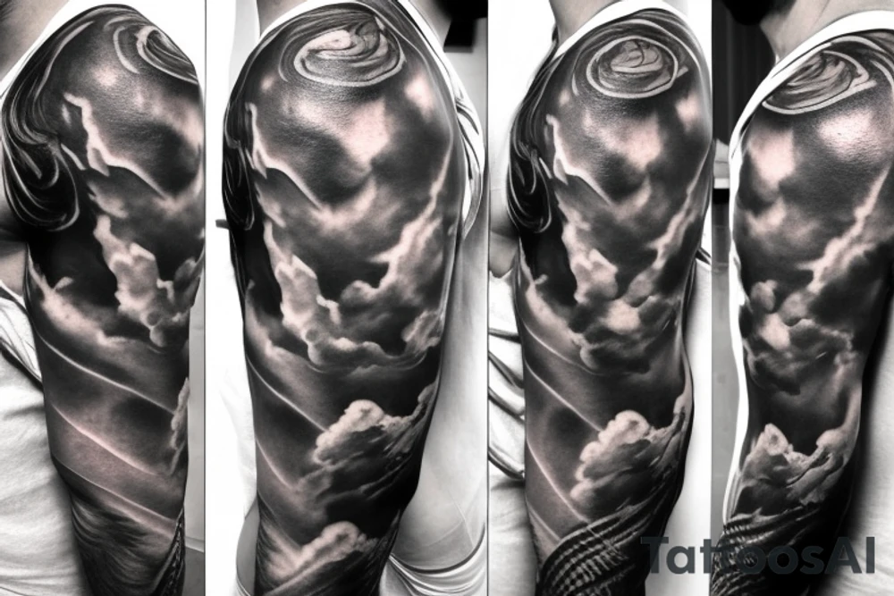 lightning, icarus, creative, success, Michelangelo style, courage, fight, power tattoo idea