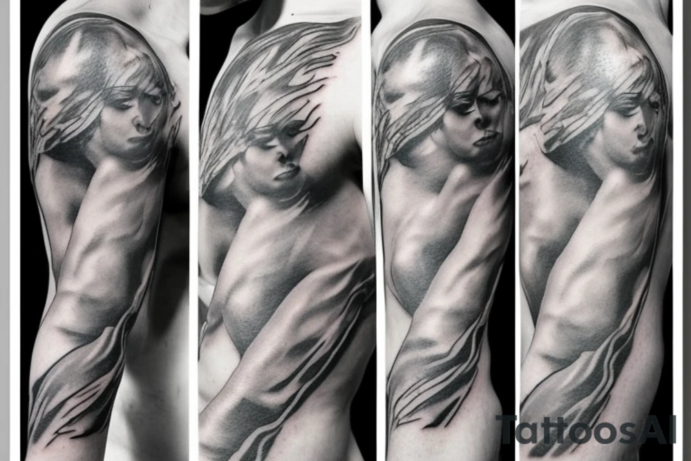 lightning, icarus, creative, success, Michelangelo style, courage, fight, power tattoo idea lightning, icarus, creative, success, Michelangelo style, courage, fight, power tattoo idea