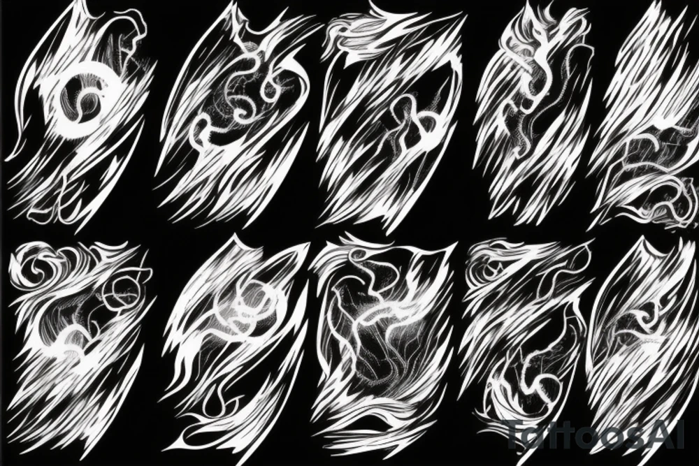 lightning storm, lightning strike, war, icarus, phoenix, successful, fight, winner, abstract tattoo idea