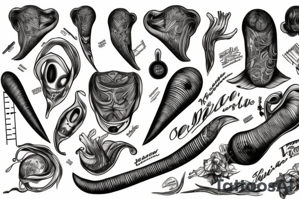 realpenis, sexual intercourse, fellacio tattoo idea