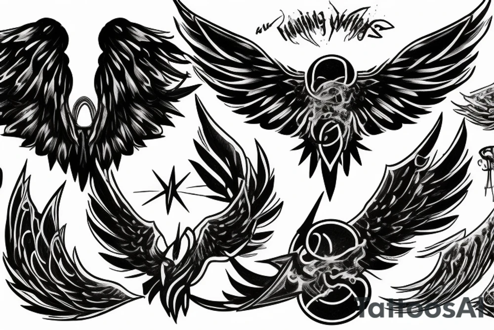 wings, fighting war, fallen angel, lightning storm, lightning strike, lightning, bold lightning tattoo idea