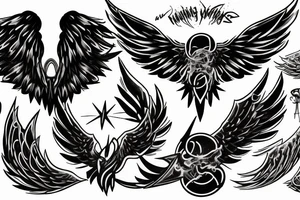 wings, fighting war, fallen angel, lightning storm, lightning strike, lightning, bold lightning tattoo idea