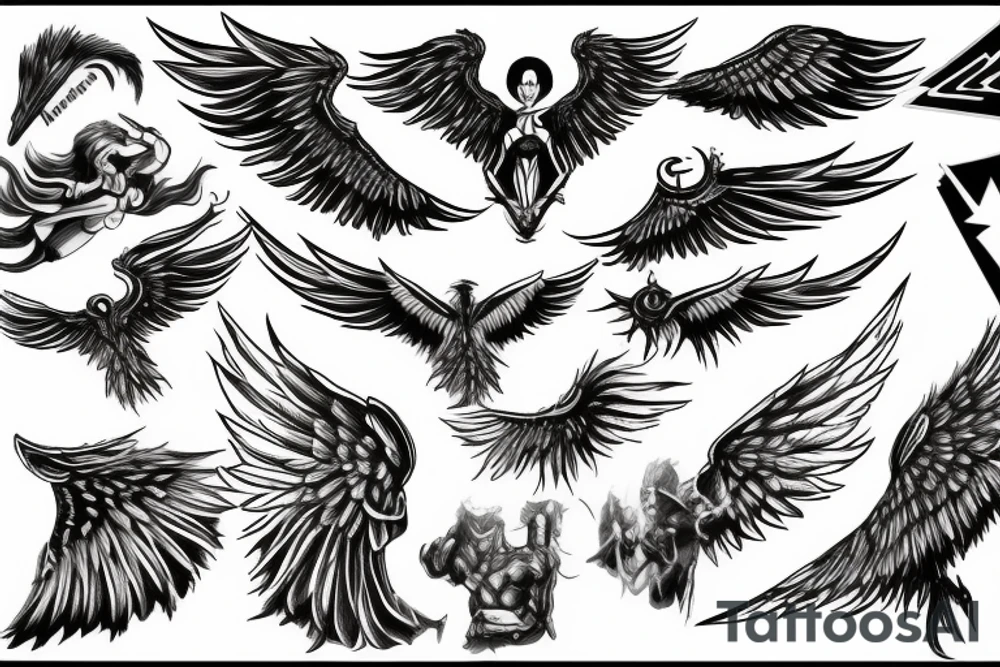 wings, fighting war, fallen angel, lightning storm, lightning strike, lightning, bold lightning tattoo idea