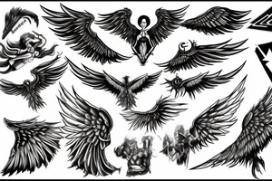 wings, fighting war, fallen angel, lightning storm, lightning strike, lightning, bold lightning tattoo idea