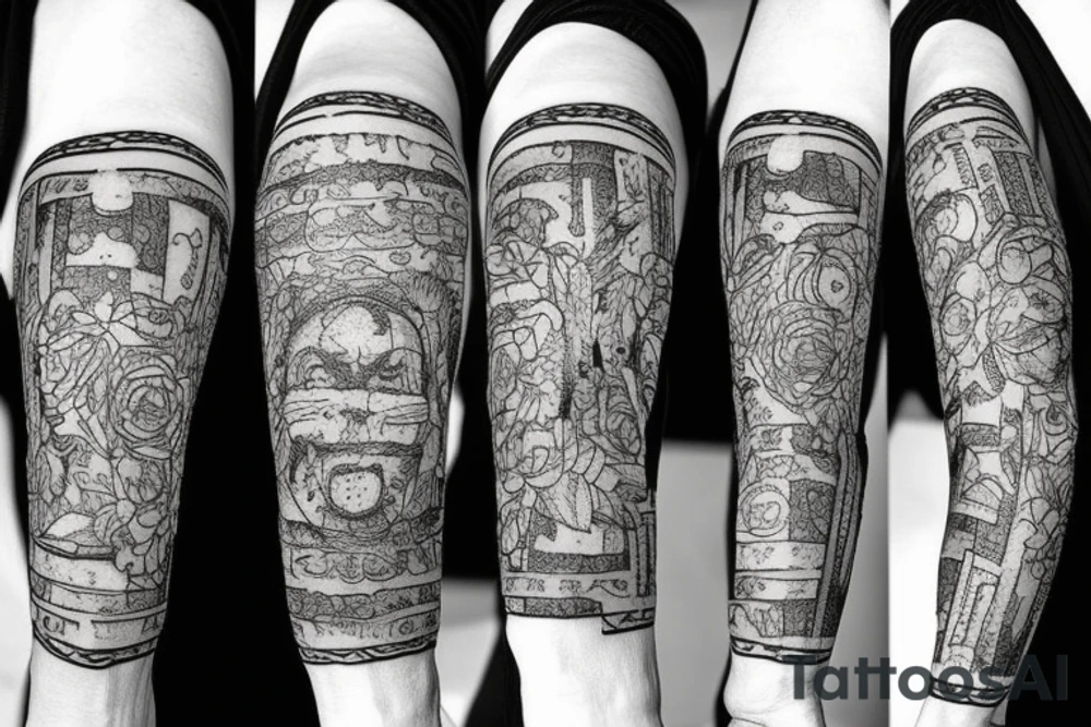 A patchwork scale tattoo idea