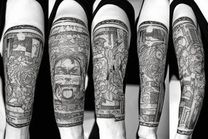 A patchwork scale tattoo idea