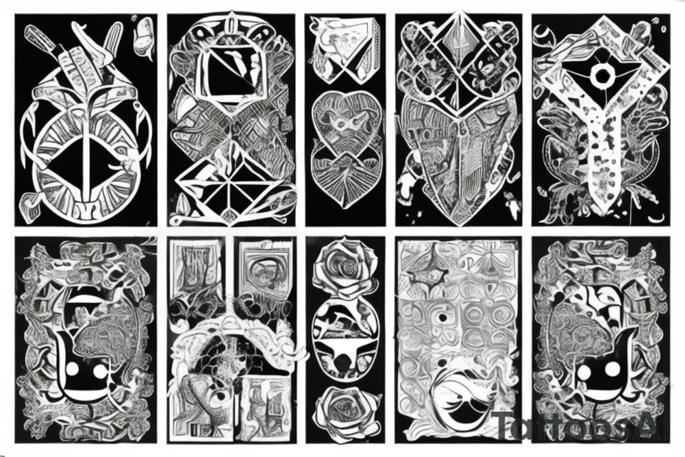 A patchwork scale tattoo idea