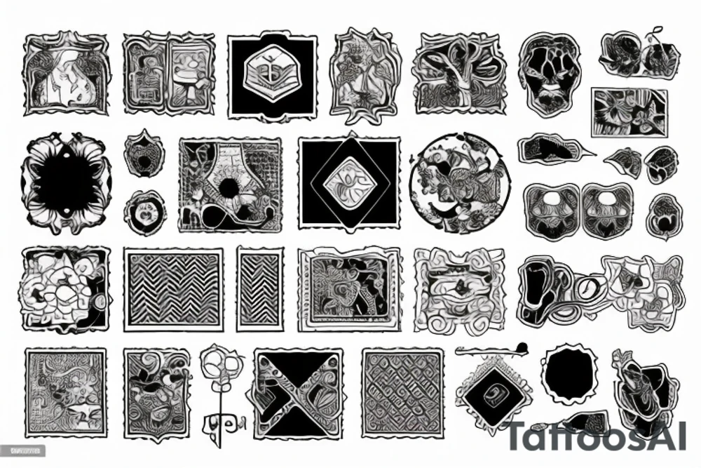A patchwork scale tattoo idea