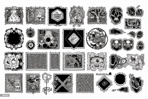 A patchwork scale tattoo idea