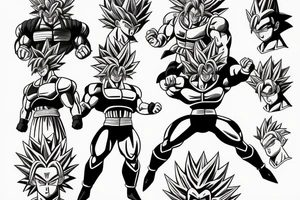 DBZ Broly's armor on DBS Broly Super Saiyan tattoo idea