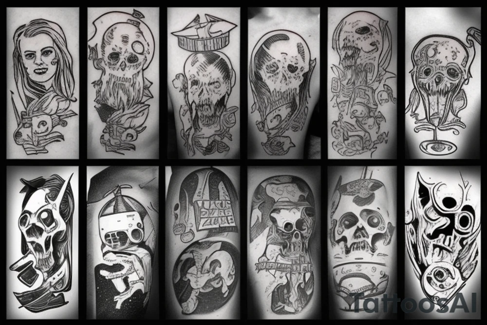 Viking zombie astronaut tattoo idea