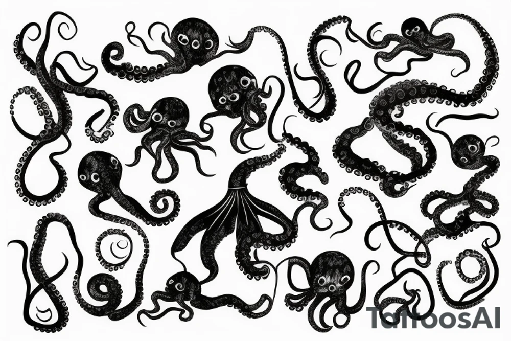 octopus in a garden tattoo idea