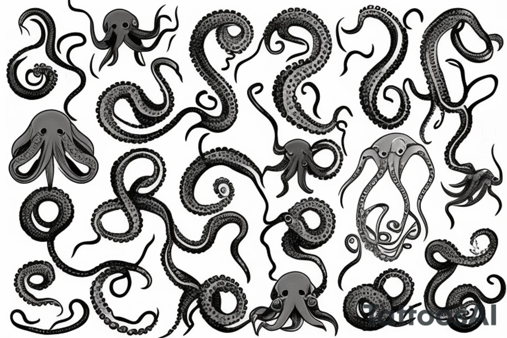 octopus in a garden tattoo idea