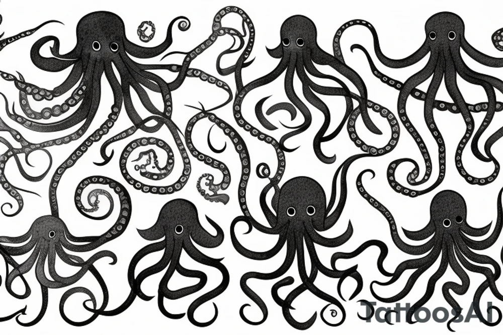 octopus in a garden tattoo idea