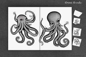 octopus in a garden tattoo idea
