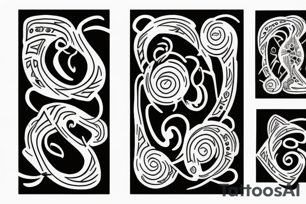 Mom and two sons tattoo idea