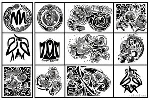 Mom and two sons tattoo idea