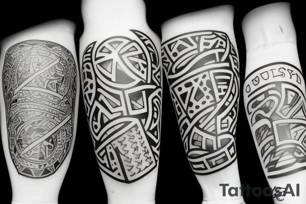 Mom and two sons tattoo idea