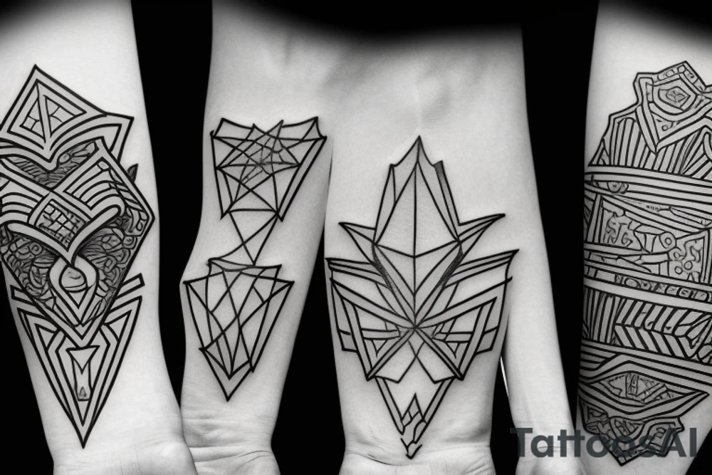 Mom and two sons tattoo idea