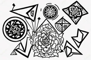 Mom and two babies tattoo idea