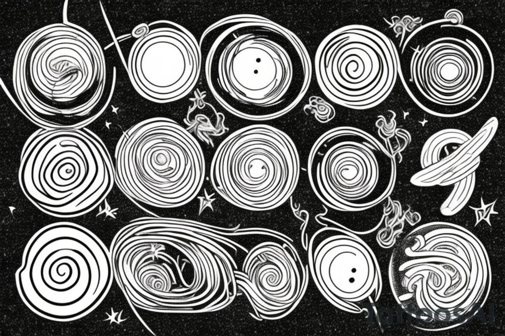 Black hole leading to a bowl of spaghetti tattoo idea