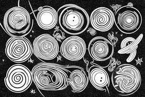 Black hole leading to a bowl of spaghetti tattoo idea