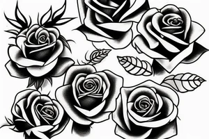 Rose with thorns tattoo idea