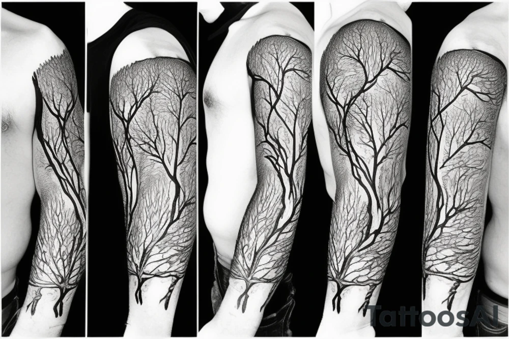 Tree, 5 branches tattoo idea