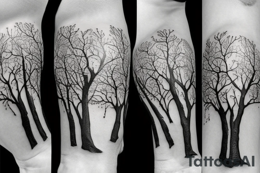 Tree, 5 branches tattoo idea