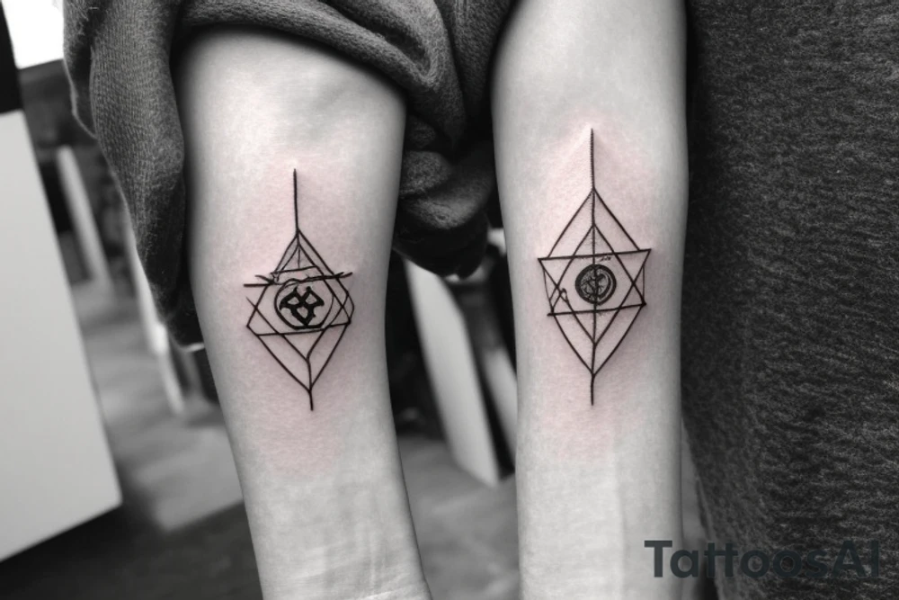 'everything happens for a reason' in ring/circular style around the forearm that also incorporates an arrow with a cancer ribbon arrowhead, a tulip and a star of david. I envision the letters of the quote to be approximately 1-2cm tall tattoo idea