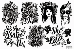 “She don’t want to be saved don’t save her” tattoo idea