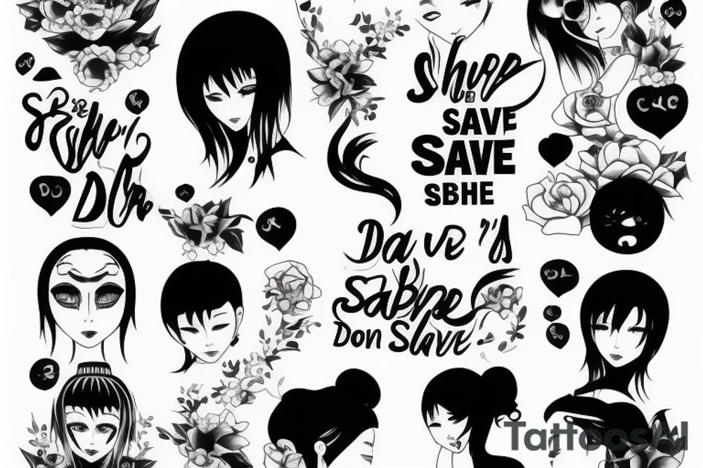 “She don’t want to be saved don’t save her” tattoo idea